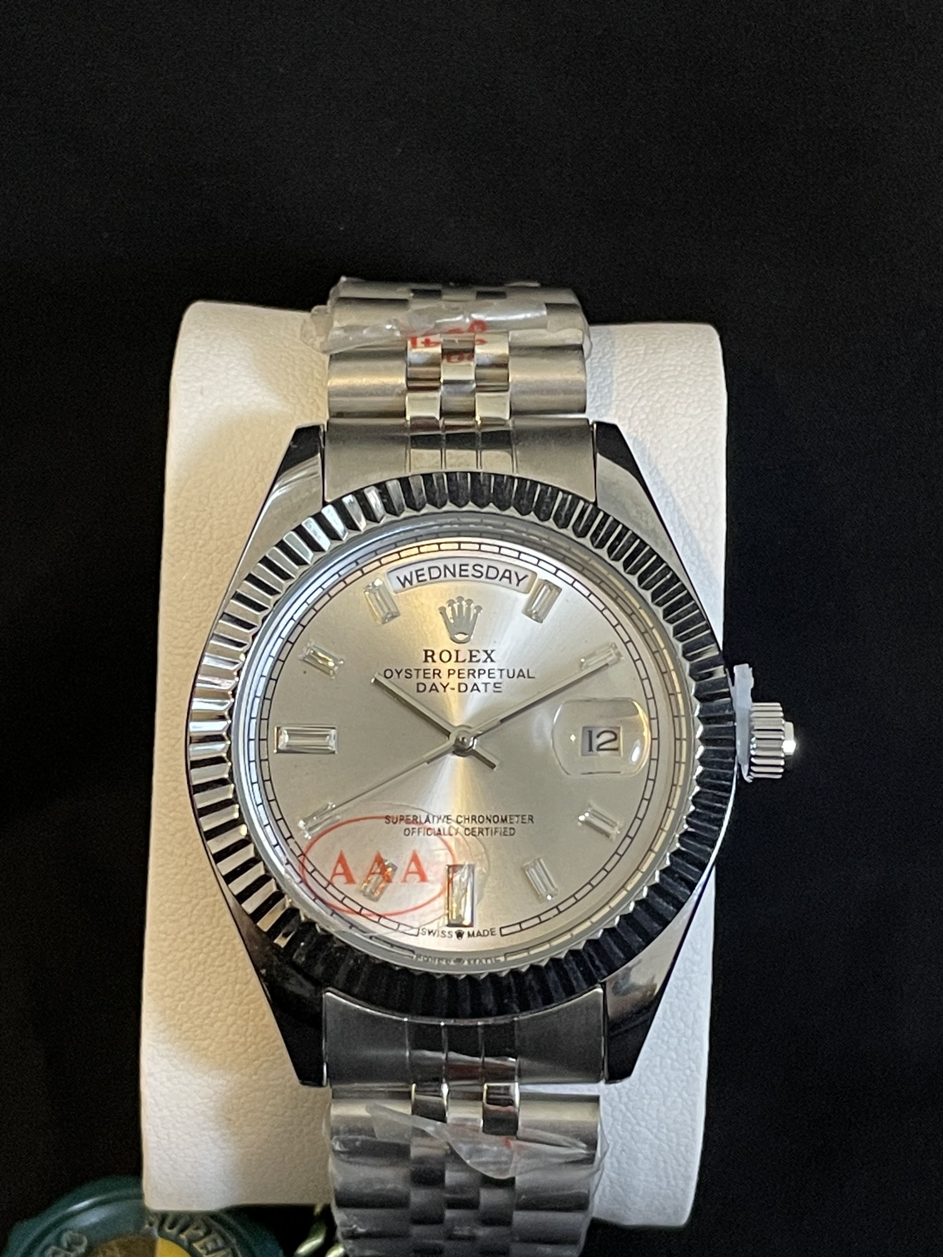 Rolex date date blanche