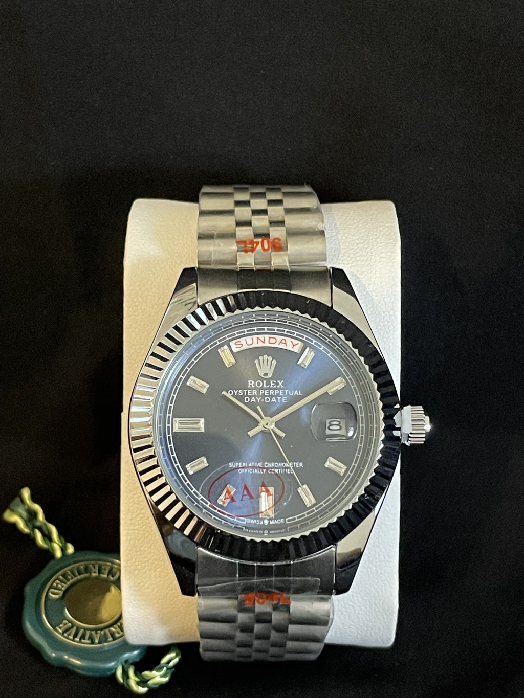 Rolex date date bleu