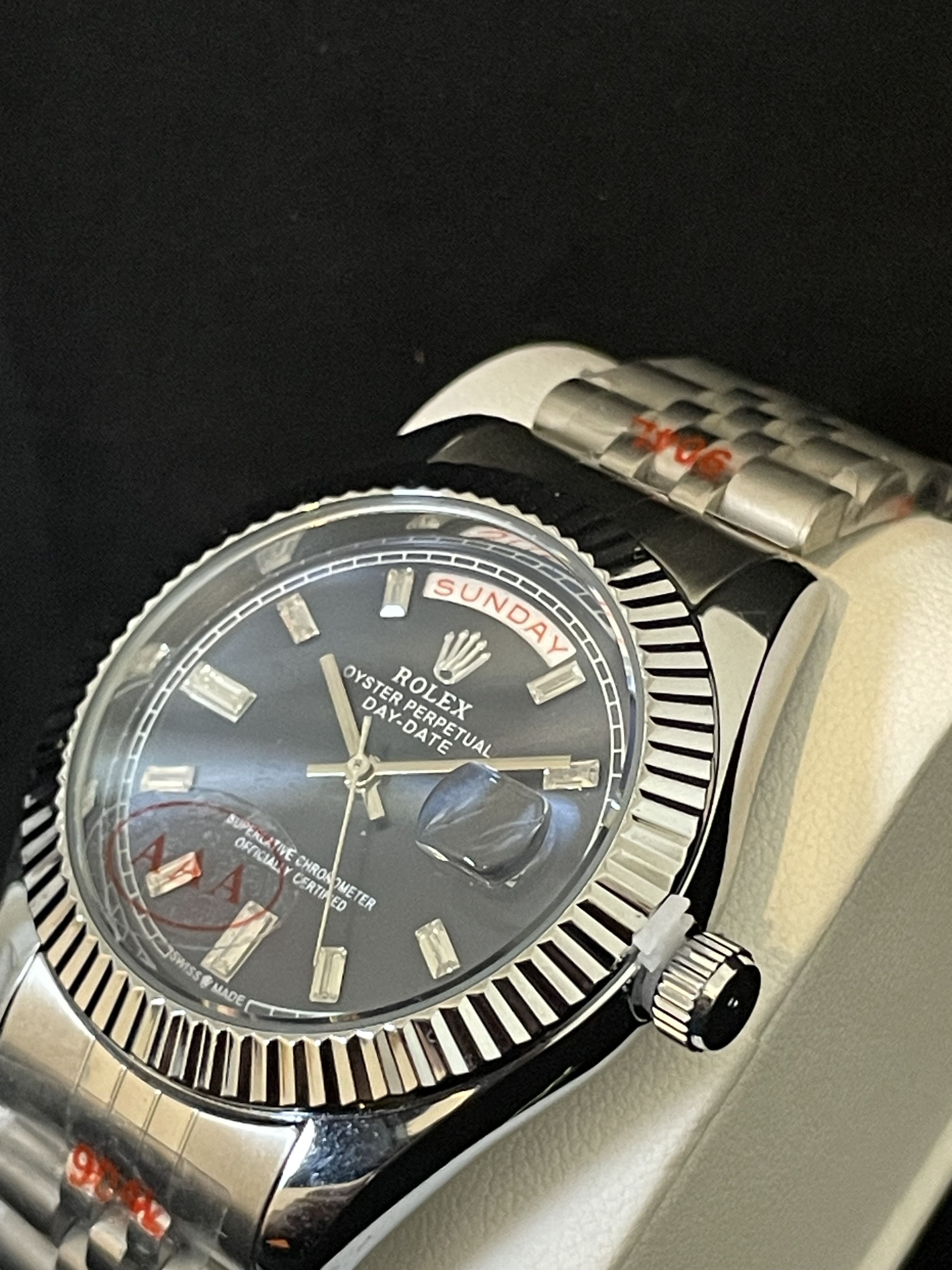 Rolex date date bleu